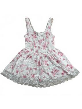 Aeropostale Sundress White with Pink Floral Print